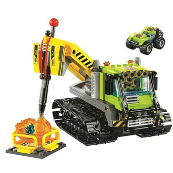 

Bela 10639 City Series Volcano Crawler Geological Prospecting Building Block Bricks Toys Compatible City 60122