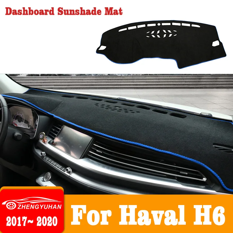 

Car Dashboard Avoid Light Pad Instrument Platform Desk Cover Mats Carpets Anti-UV Accessories For Haval H6 2017 2018 2019 2020