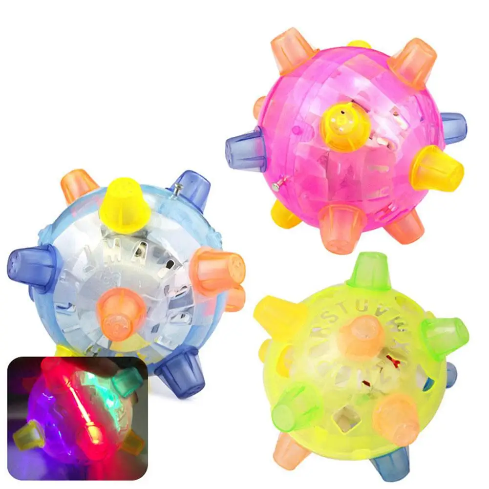 

Funny Flashing LED Light Bouncing Dancing Music Ball Kids Toy Birthday Gift