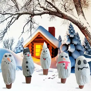 

Cute Solid Christmas Tree Protective Cover Plant Cold-resistant Winter Festival Party Decoration