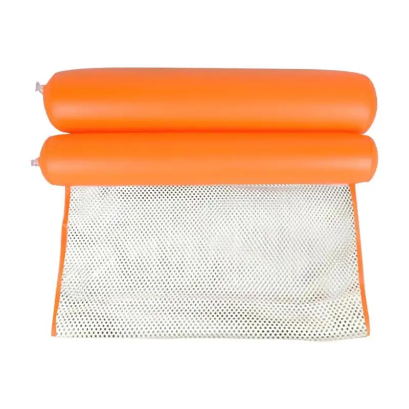 Водный гамак надувной матрас плавательный бассейн пляжный шезлонг плавающая Подушка для сна складной надувной плавающий надувной матрас - Цвет: Orange