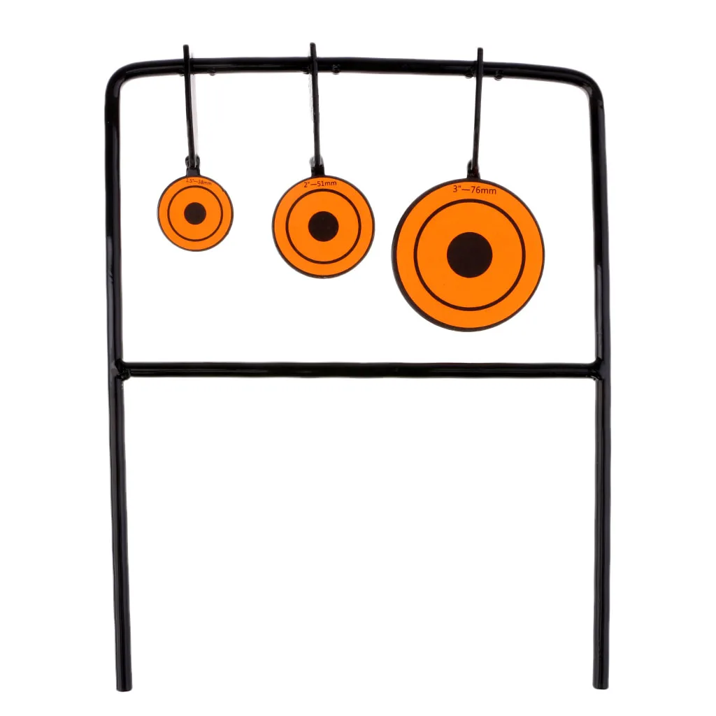 Reset Shooting Target Heavy Duty Steel Stand Training Practice Iron Plates