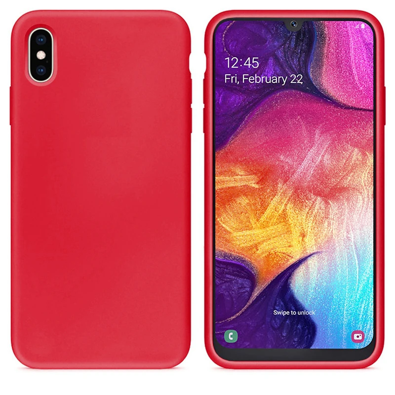 Карамельный Цвет Мягкий силиконовый чехол для samsung Galaxy A3 A5 A7 A9 J1 J3 J5 J7 J8 J4 J6 плюс Grand Prime чехол из ТПУ - Цвет: Красный
