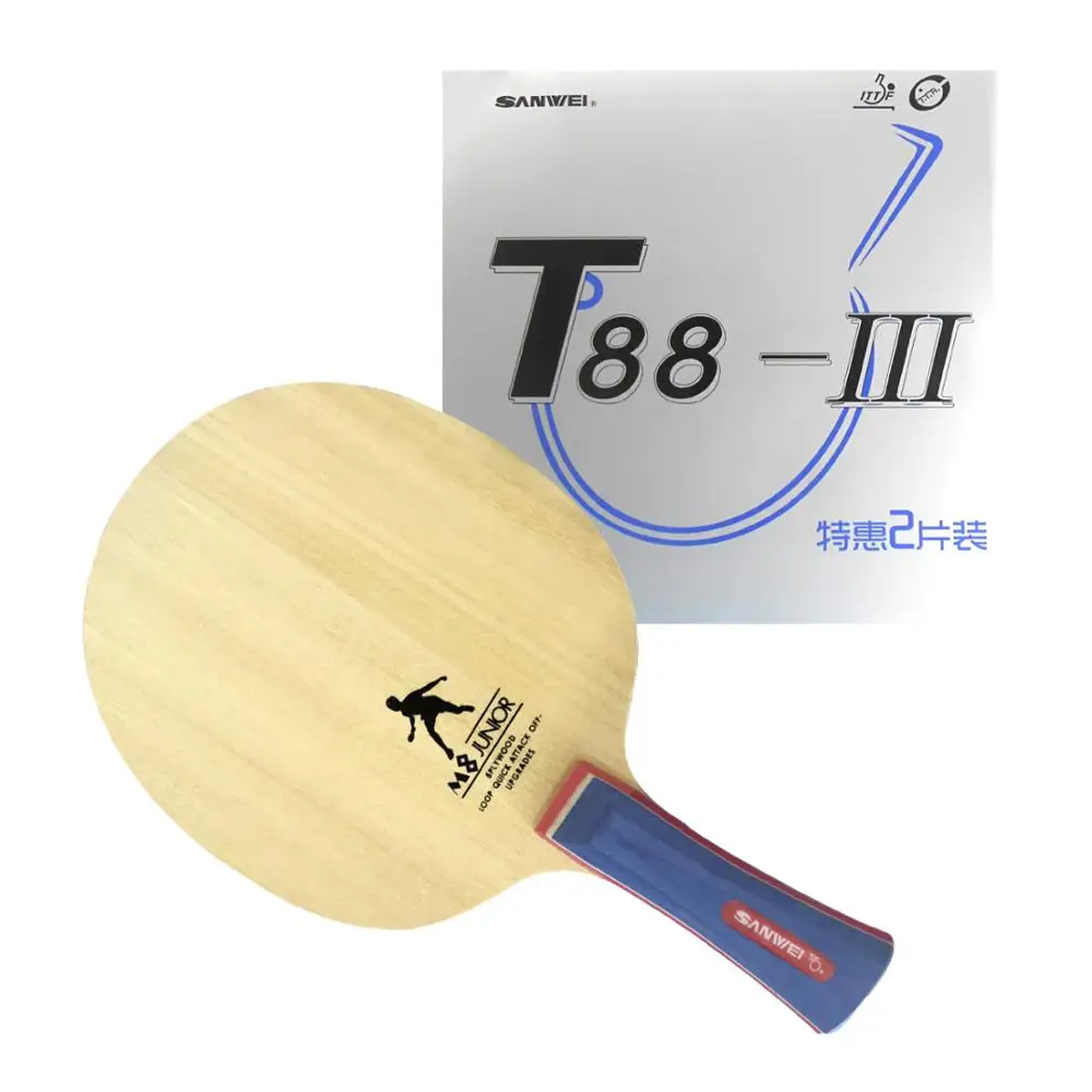 Профессиональная комбинированная ракетка для настольного тенниса PingPong Sanwei M8 blade с 2 T88-III резиновыми вставками