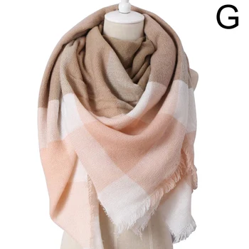 

Women Scarf Long Shawl Wraps Plaid Pattern Warm for Fall Winter Beach Outdoor NIN668