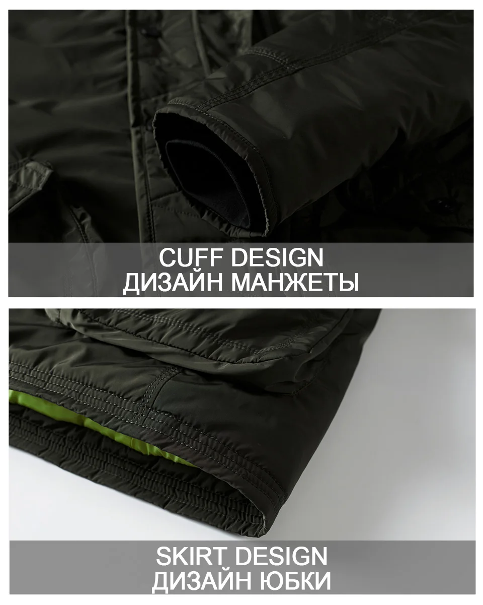 Новые модные зимние куртки, мужские парки, Толстая теплая длинная куртка, Мужская куртка с несколькими карманами, с меховым капюшоном, ветронепроницаемые повседневные пальто для мужчин