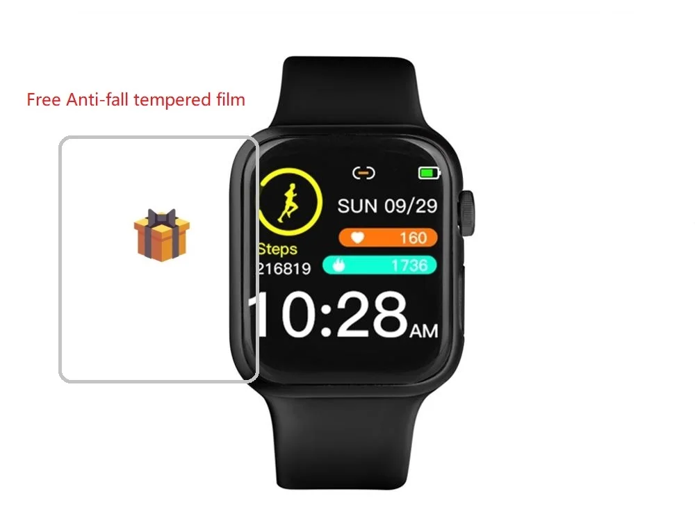 black 38 мм Смарт часы P20 smartwatch водонепроницаемый браслет сенсорный сердечный ритм кровяное давление для Android IOS - Цвет: black