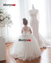 Flower Girl Dresses for Weddings Tulle Princess Lace Appliques Holy First Communion Gowns Party Pageant Dress For Girls
