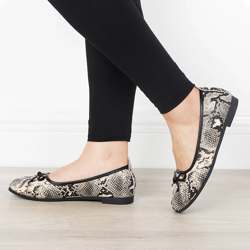 snakeskin flats