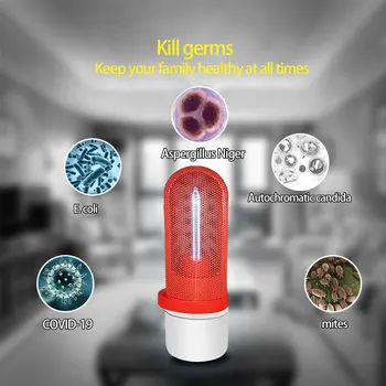 

UV Light LED Portable Bulb Disinfection Lamp UVC Sterilizer Mobile Ultraviolet Germicidal Light For Household