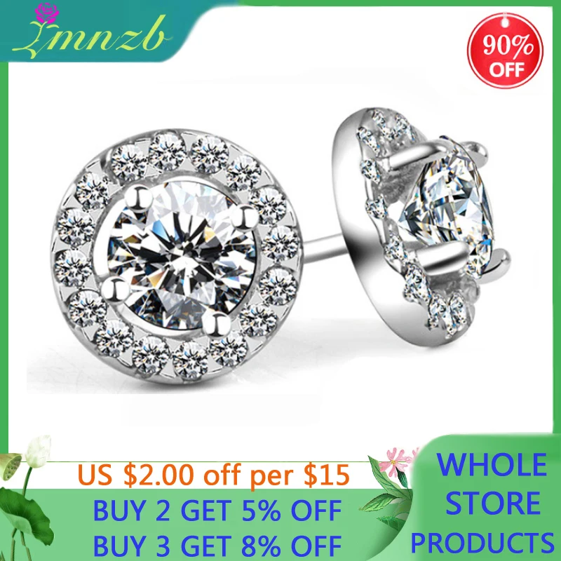 With Certificate 100% Original 925 Sterling Silver 2 Carat Lab Diamond Stud Earrings For Women Girl Gift | Украшения и аксессуары