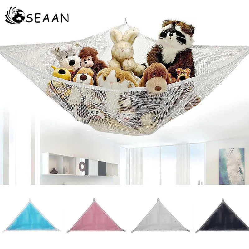 

SEAAN 1 pcsKids Toy Soft Teddy Storage Hammock Mesh Baby Bedroom Tidy Nursery Net New Dropshipping Wholesale Lovely Toy Orgnizer