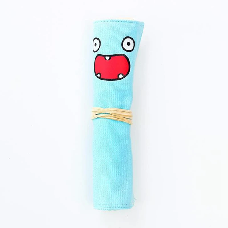blue Школьный чехол для карандашей, холщовый чехол для карандашей для девочек и мальчиков, складная сумка для карандашей, портативный милый пенал, школьные принадлежности, материал escolar - Цвет: blue