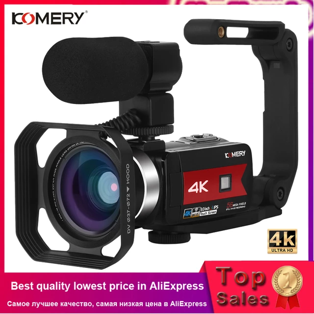 Cámara de vídeo Digital profesional 4K, Kit de Vlogging de luz de relleno  para Streaming de , WiFi, Zoom 16X, fotografía - AliExpress