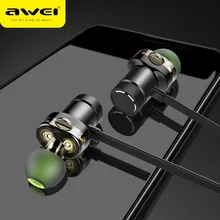 AWEI, Bluetooth наушники, беспроводные наушники, стерео, спортивные, в уши, проводные наушники, гарнитура с микрофоном для iPhone, Xiaomi, наушники
