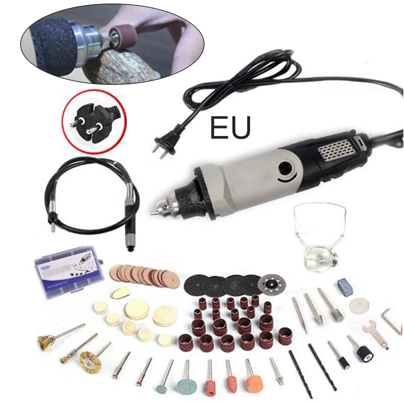 

94pcs Set Woodworking Electric Grinding Rotary Power Tools Mini Drill Bit For Detailing Finishing Polishing Metal Replacement