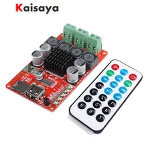 Receptor Bluetooth 50 TPA3116 W * 2 Digital Placa Amplificador de Áudio cartão TF U disco player Rádio FM Com Controle Remoto contro EU 2-001
