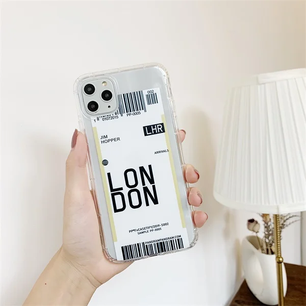LONDON INS, этикетка со штрих-кодом, Лондон, Париж, США, город, прозрачный мягкий ТПУ чехол для телефона, для iPhone 11ProMAX XR XS 6 7 8 Plus, задняя крышка - Цвет: LONDON