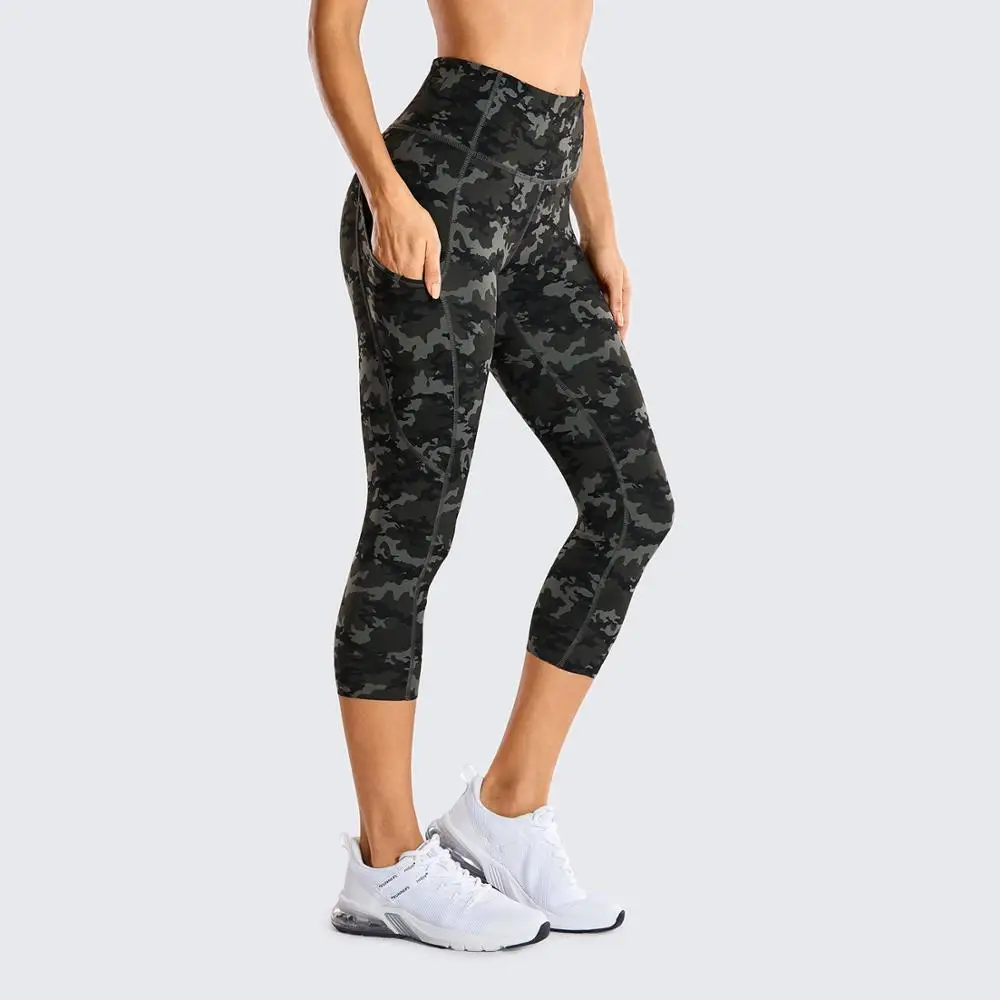 Women's Naked Feeling High Waist Gym Workout Capris Leggings with Pockets 19 Inches Women's Naked Feeling High Waist Gym Workout Capris Leggings with Pockets 19 Inches