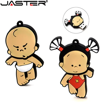 

JASTER cute style 64GB USB flash drive USB2.0 4GB 8GB 16GB 32GB 64GB 128GB boy and girl and dog cartoon version U disk