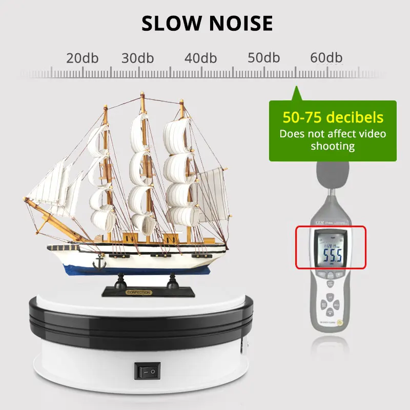 Travor 6 inch 360 Degree Electric Rotating Turntable Rotating Display Stand for toy jewelry watch P