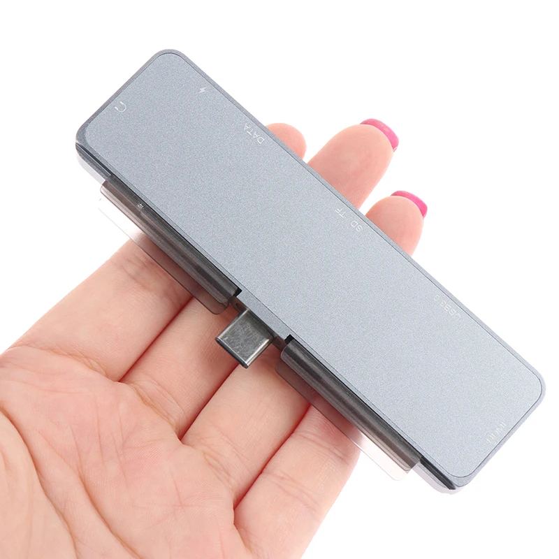 7 Port USB Type C HUB Adapter for Pro USB C to headphone 4K HDMI PD Dongle 1pc