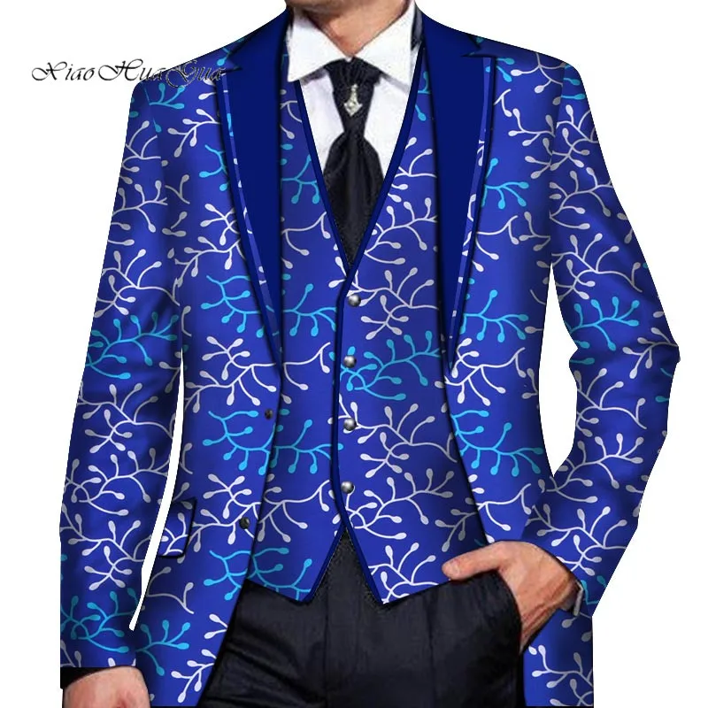 2020 Men Customized Blazer African Print Dashiki Men Clothes Wedding Party Suit Blazer Jacket Tops Coat Mens Suits Jacket WYN766
