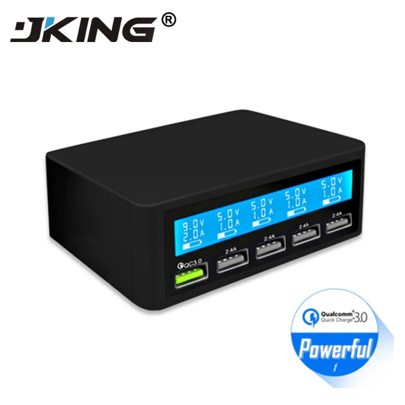 

5 Port USB Multi Charger Station Quick Charge 3.0 Fast Charging Multiple USB Charger HUB LED Display QC 3.0 Universal Chargers