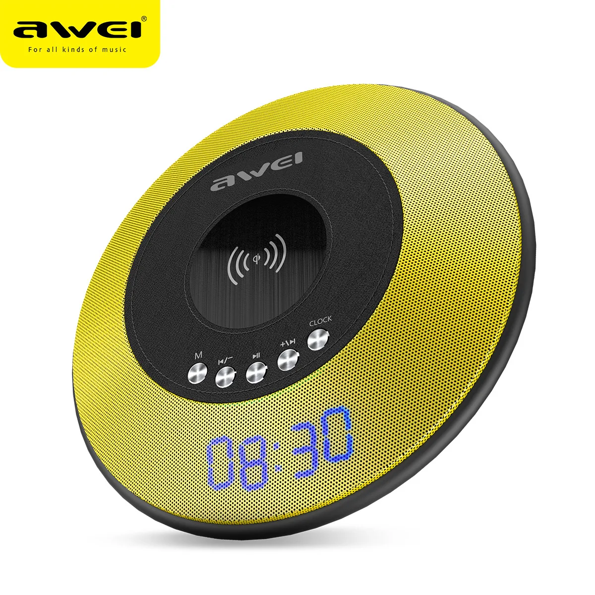 

Awei Dimension Y290 New Style Wireless Charging Bluetooth Speaker Portable Card Instert FM Bluetooth Audio Gift Customization