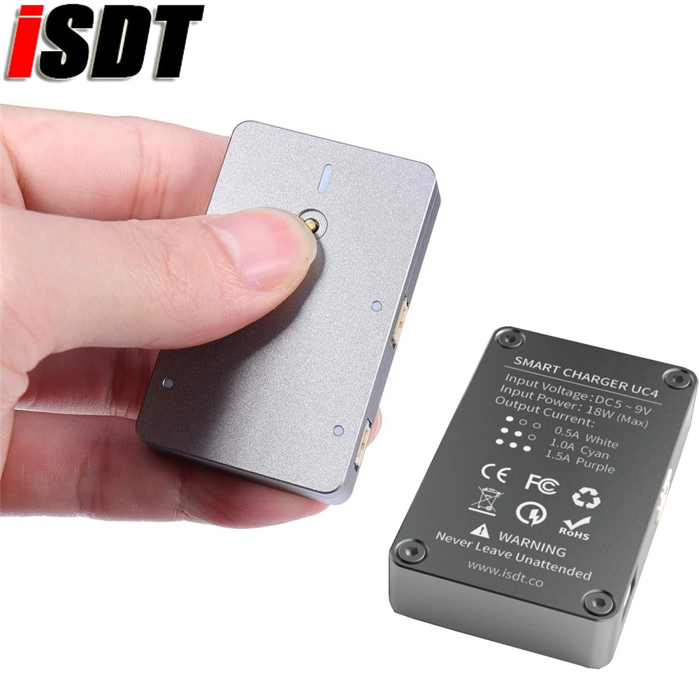 

ISDT UC4 18W 5-9V 1S MINI Smart Battery Charger With Type C Input PH2.0 Output for RC Drone Quadcopter