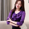 Korean Fashion Silk Women Blouses Satin Long Sleeve Purple Women Shirts Plus Size XXXL Blusas Femininas Elegante ► Photo 1/6
