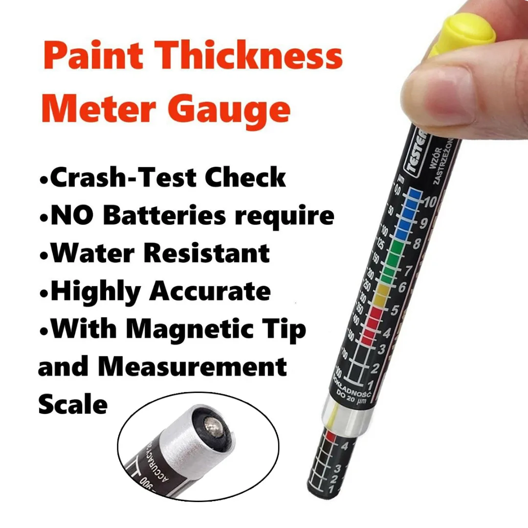 

1pc Mini Paint Thickness Gauge Tester Meter Scale Indicate Crash Check Testing Car Coating Lacquer Tester