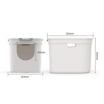 

Cat Toilet Top-in Large Anti-splash Cat Sand Pot Fully Closed Anti-stink Cat Dung Pot Cat Dung Sand Pot Deodorization