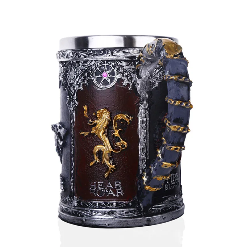 Пивная кружка Stark & Tully Targaryen Lannister barathoon из нержавеющей стали полимерная 3D кофейная