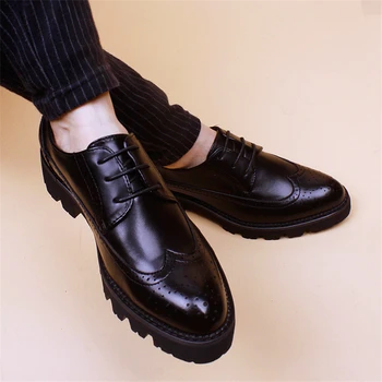 

Fashion Bullock Business Dress Men Shoes New Lace-up Leather Shoes Men'S Suits Shoes Fashion Slip On Dress Shoes Men Oxfords