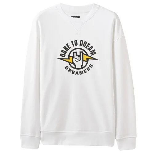 26White Giordano мужской джемпер из натурального хлопка с печатным принтом dare to dream на груди, имеет круглый вырез под шею,а так же несколько цветовых решений - Цвет: 26White