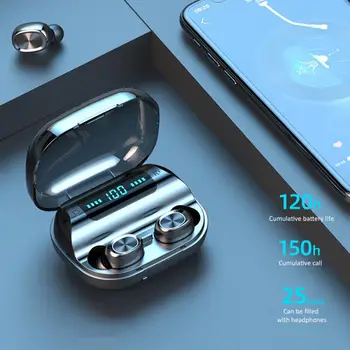 

F9 TWS Bluetooth 5.0 Earphone Bluetooth 9D Stereo Wireless Headset LED Display Touch Control Noise Canceling Headphone