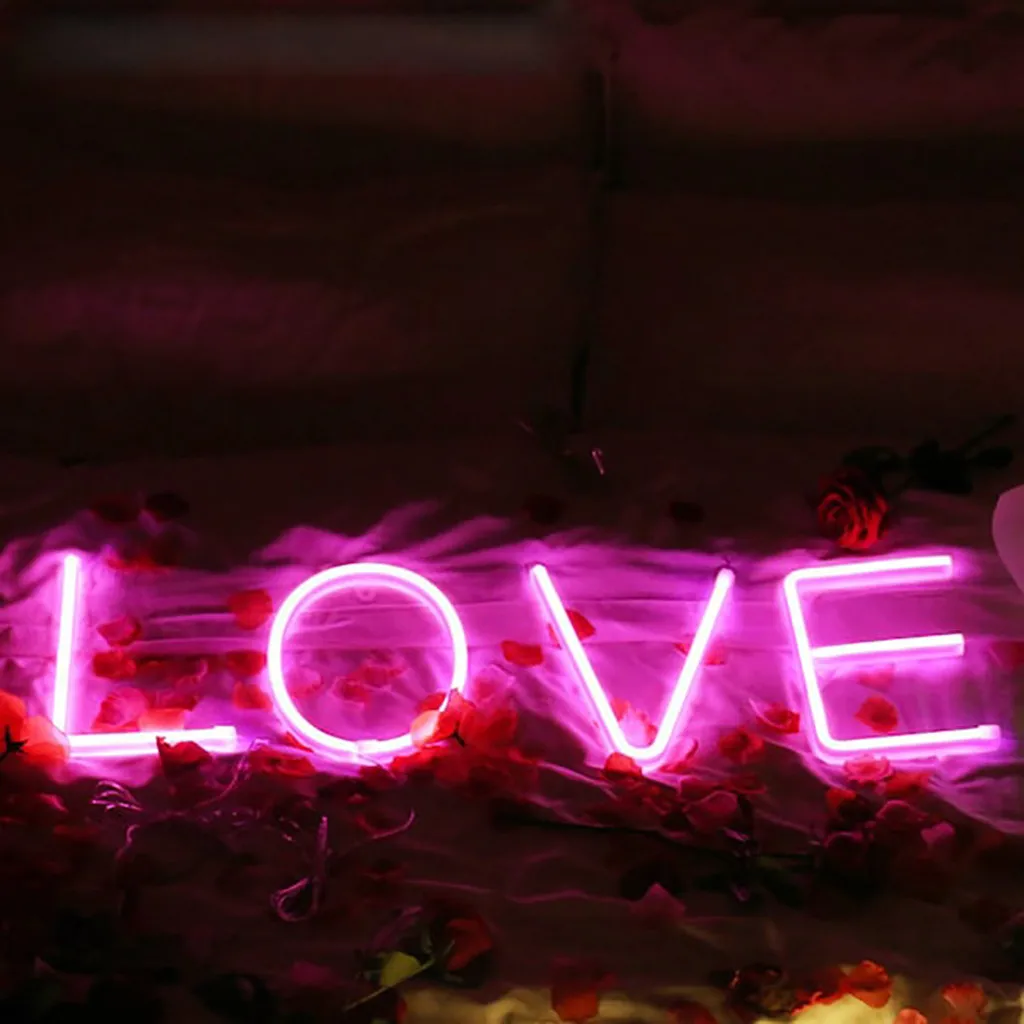 Pink Leds Nmuber светодиодный Розовый Светодиодный светильник с буквами и буквами для украшения комнаты, настенный светильник, теплый белый АБС-пластик, декоративная лампа с алфавитом F801 - Цвет: Pink Leds