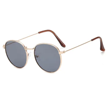

2019 New Metal Oval Children's Sunglasses Classic Retro Boy UV400 Sunglasses Luxury Cute Girls Travel Sunglasses