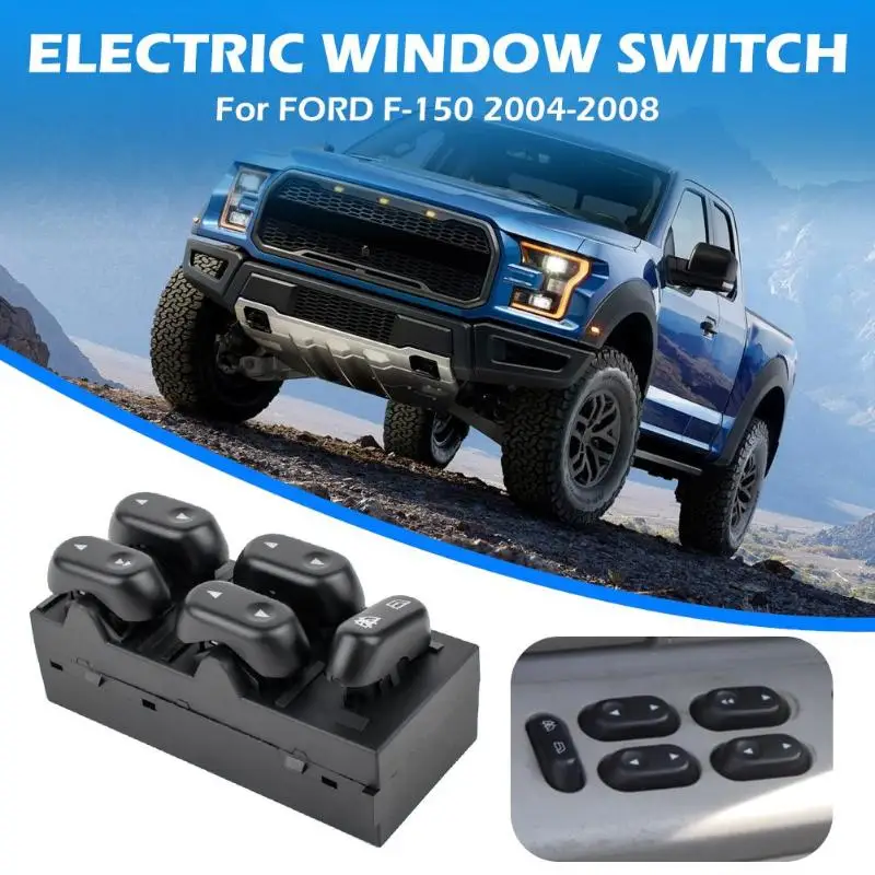 Мощность окно мастер переключатель для FORD> F-150> 2004-2008 FORD> F-150 наследие> 2004 ртути> Grand Marquis> 2003-2008 Черный