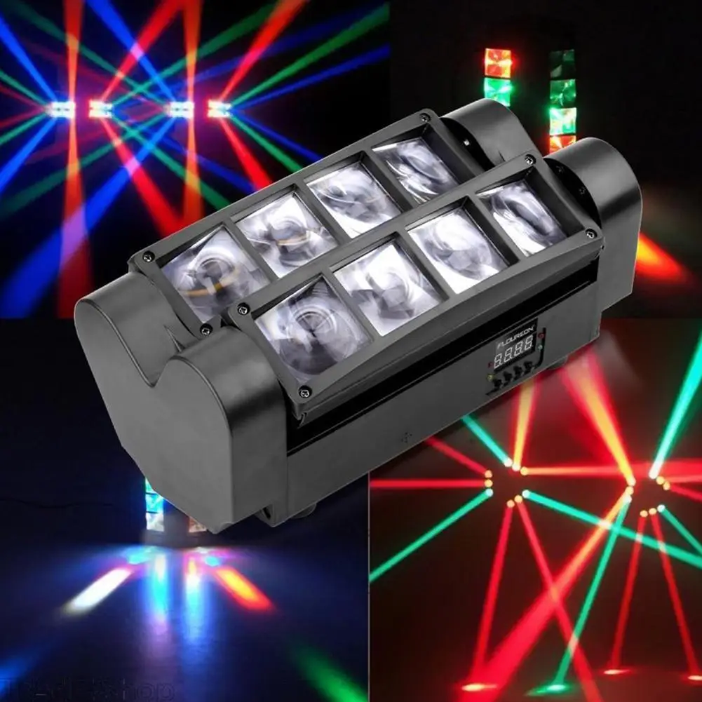 

Yfashion 8 LED Sound Sensor Projection Light Colourful Stage Lamp for Club DJ Show Party Ballroom Bands