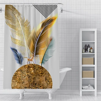 

Custom Beautiful feathers Waterproof Shower Bath Curtain Printed Bathroom Decor Various Sizes#2020-06-04-11