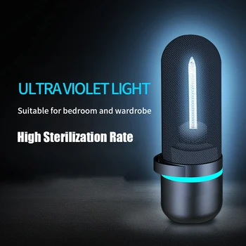 

Portabe DC 5V 2.5W 185NM UV+ Ozone Sterilizing Light USB Charging Port Indicator Pilot Lamp Design for Home Livng Room Bedroom