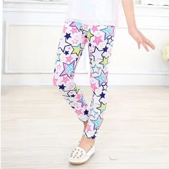 

Sweet Kids Printing Leggings Girls Spring Summer Trousers For Children Flower Skinny Pencil Pants Fashion Girls Leggings