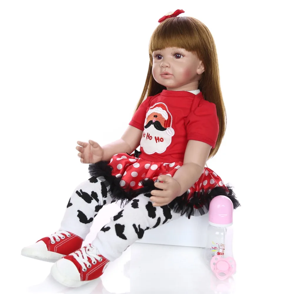 60 см Силиконовые Reborn Baby Doll игрушки для детей подарок Bonecas 24 дюймов принцесса Младенцы виниловые Девочка Малыш живой Bebes reborn