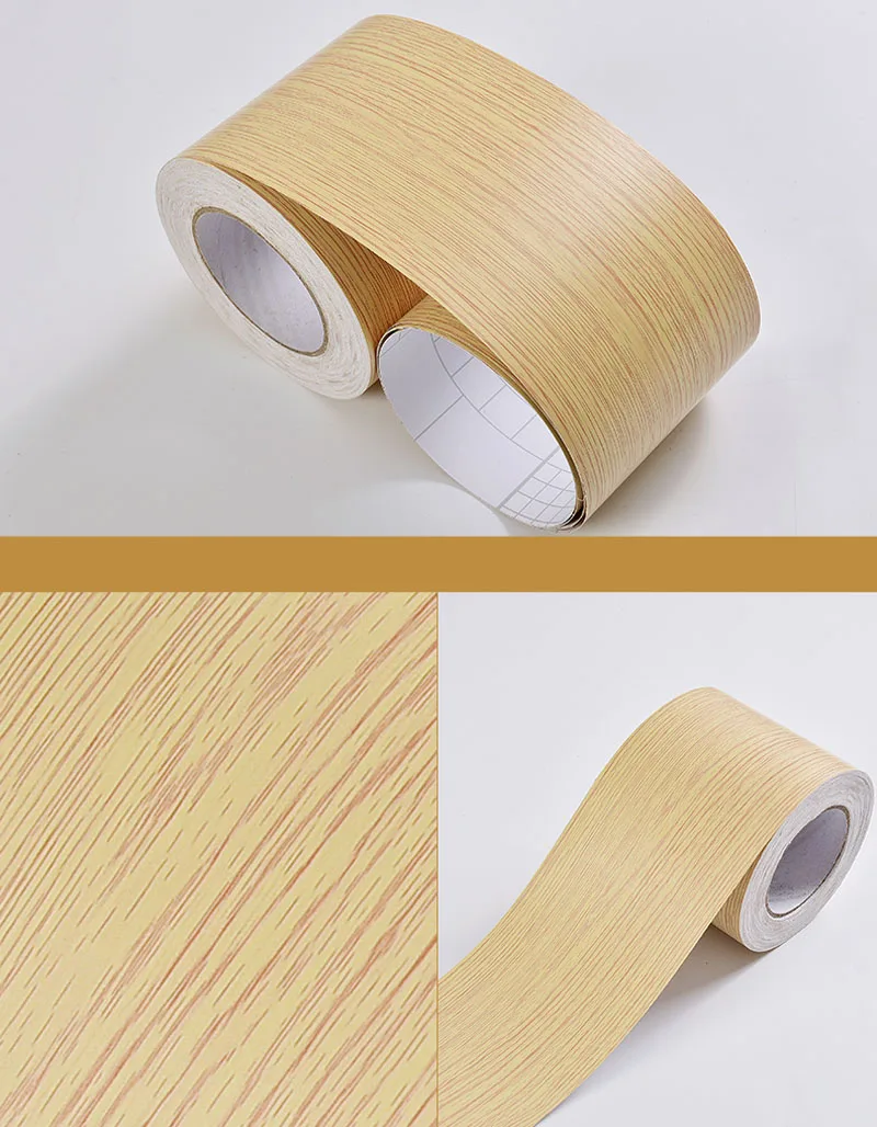 5 м/10 м ПВХ водонепроницаемая линия талии деревянный мрамор самоклеющаяся окантовочная линия обои декор для гостиной Виниловые наклейки на стену - Цвет: Wood MI