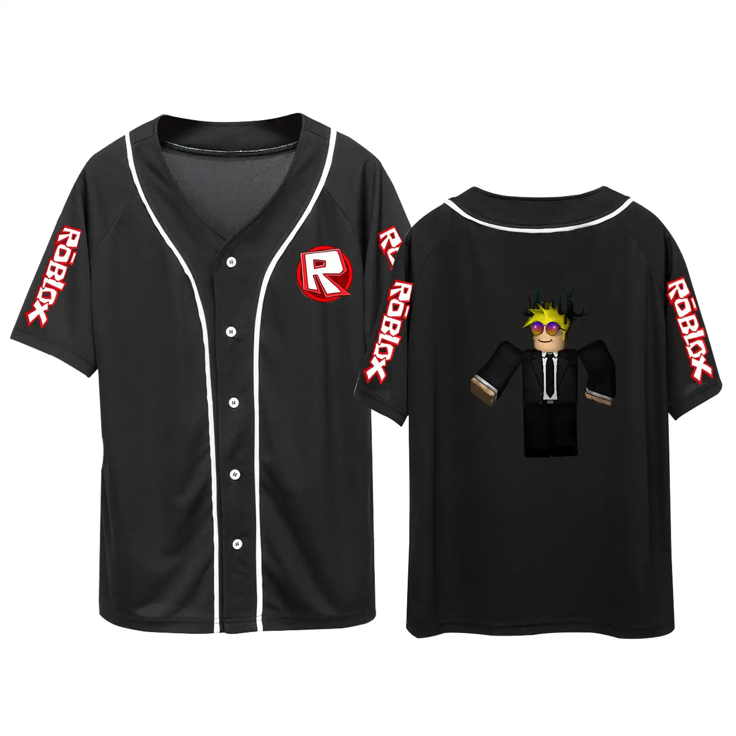 Roblox Hot Selling Related Products Baseball T Shirt Korean Style Slim Fit V Neck Short Sleeve Couple Clothes Clothes Aliexpress