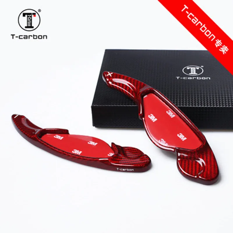 

Car styling Real Carbon Fiber Steering Wheel Shift Paddles Extension For Land Rover Discovery Sport RANGE ROVER SPORT Evoque