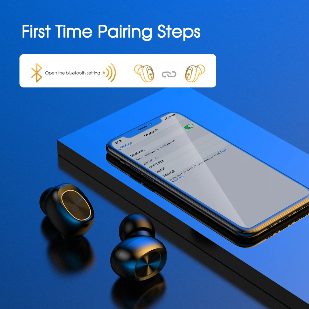 TWS Smart Touch Control Bluetooth наушники HD стерео беспроводные игровая гарнитура 5 0 IPX5