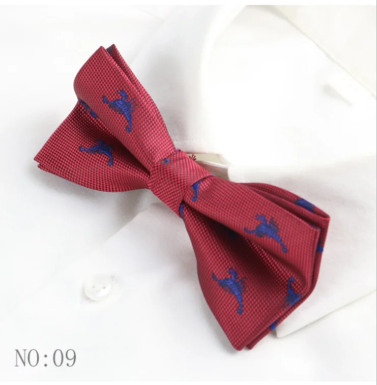 Мужской галстук с животным принтом; модная повседневная форменная форма - Цвет: NO.09